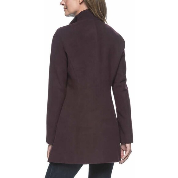 Andrew Marc Women's Asymmetrical Zip Wing Collar Long Coat XL - Picture 3 of 5